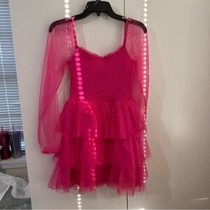 Pink Ruffled Dress